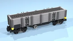 8-Wheel Open Wagon (SNOT, gray, 5 studs high)