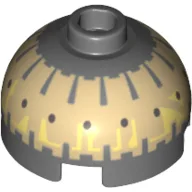 Brick Round 2 x 2 Dome Top with Black Spots on Tan Print (Buzz Droid)