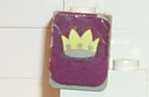 Lego Minifigure Vest with Crown on Dark Purple Background Pattern (Stickers) - Set 375-2