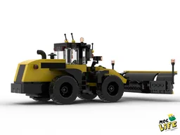 Case loader with snow plow