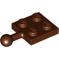 Lego Plate 2 x 2 with Towball / Reddish Brown