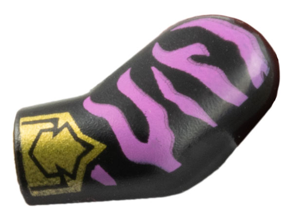 Lego Arm, Left with Dark Pink Animal Stripes and Gold Armor Cuff Pattern