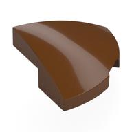 Lego Brick Round Corner, Curved 2 x 2 x 2/3 Quarter Circle With 1 x 1 Bottom Cutout / Reddish Brown