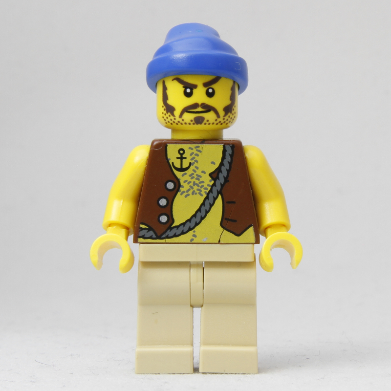 Lego Pirate - Anchor Tattoo, Tan Legs, Blue Bandana
