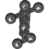 Lego Large Figure Skeletal, Torso with 6 Ball Joints, and 4 Holes, Extra Small / Black