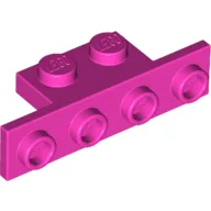 Bracket 1 x 2 - 1 x 4 [Square Corners] / Dark Pink