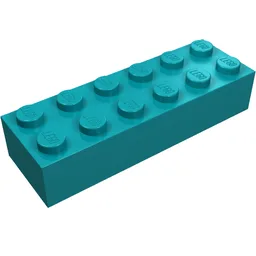 Brick 2 x 6 / Dark Turquoise