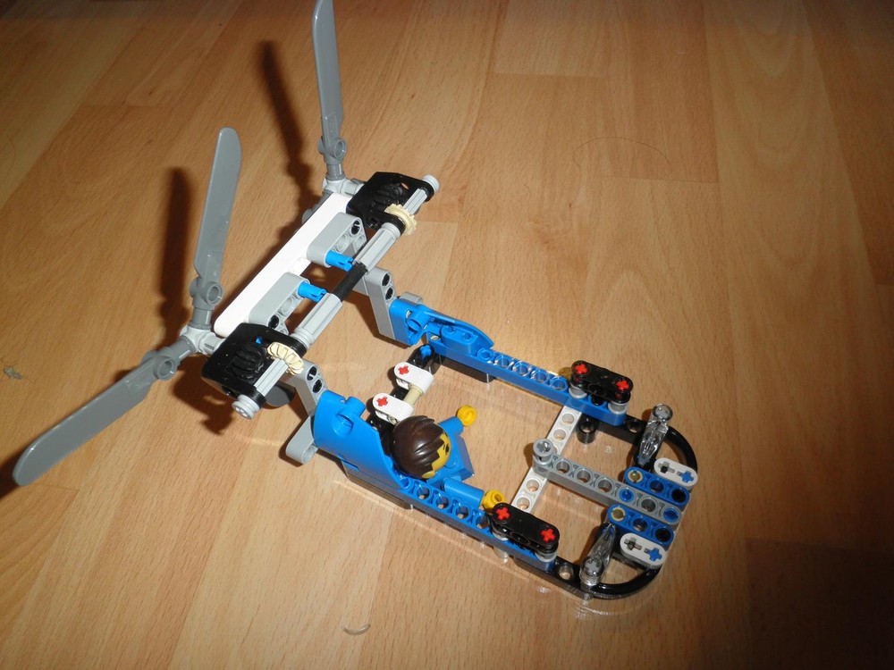 Lego Modification of 42020-1 - Twin Rotor Helicopter - Hovercraft