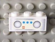 Brick 1 x 3 with Radio Pattern (Sticker) - Set 7586