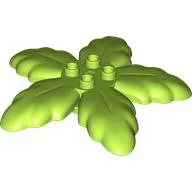 Duplo Plant Tree Leaves with 4 Top Studs / Lime