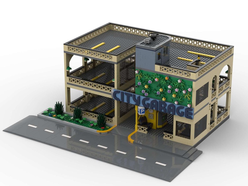 Lego City Garage with car elevator