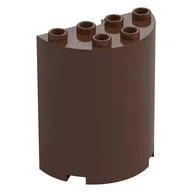 Cylinder Half 2 x 4 x 4 / Brown