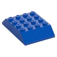 Brick Sloped 45° 6 x 4 Double [aka Train Roof] / Blue