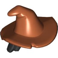 Lego Hair and Hat, Floppy Witch Hat with Black Hair Print