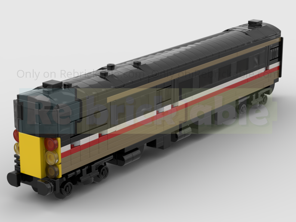 Lego 4-Wide BR MK2 DBSO Cab Carriage In Intercity Livery - Can Be Converted To Scotrail Livery