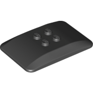 Lego Brick Curved 6 x 4 x 2/3 Quad Curved with 2 x 2 Studs / Black