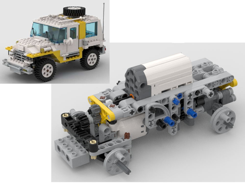 Lego 5550 Model Team (model B) RC with compact chassi