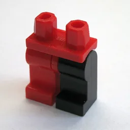 Hips and Black Left Leg, Red Right Leg [Plain] / Red