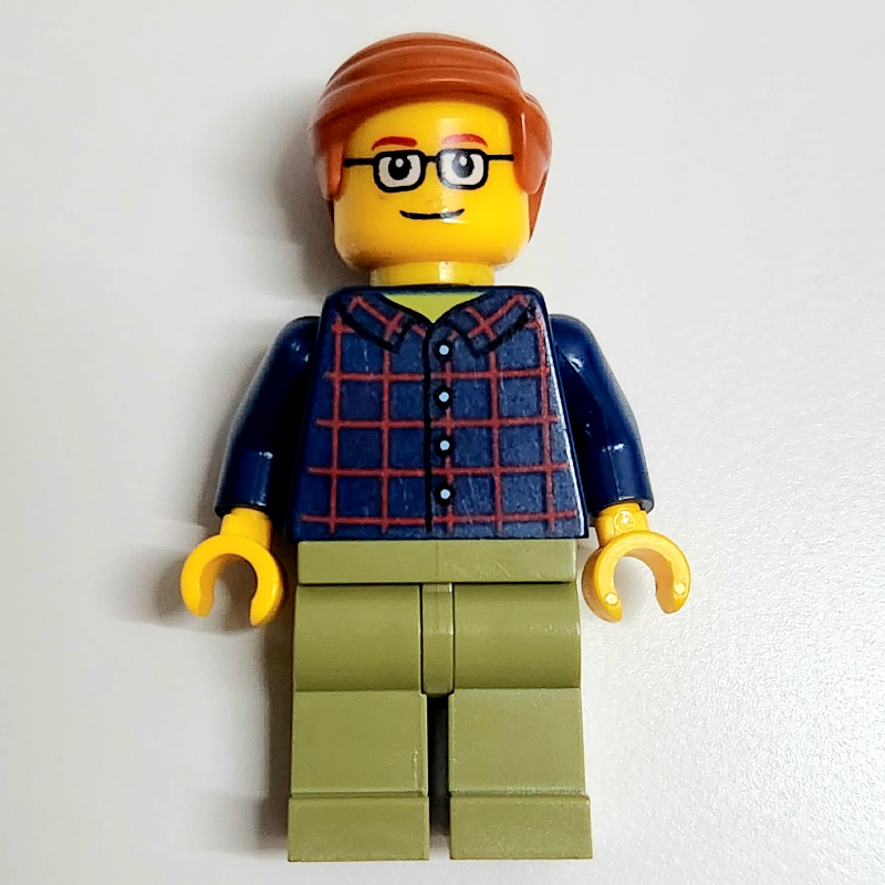 Lego Dark Blue Torso, Olive Green Legs, Dark Orange Hair