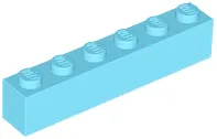 Brick 1 x 6 / Medium Azure