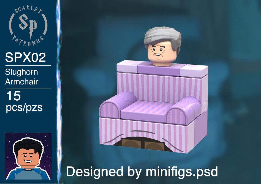 Lego Slughorn Armchair - SPX02 (In Collaboration with minifigs.psd)