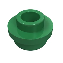 Plate Round 1 x 1 with Open Stud / Green