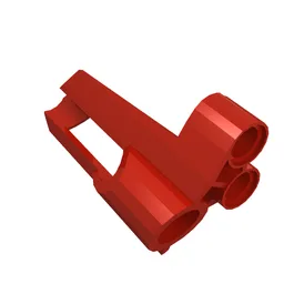 Technic Panel Fairing # 5 Small Short, Large Hole, Side A / Red