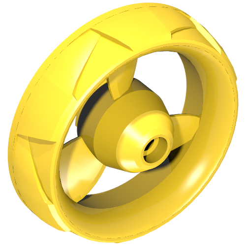 Lego Wheel 68mm Znap Propeller (9 x 2) / Yellow
