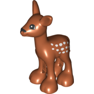 Lego Duplo Animal Deer Fawn, Black eyes / Dark Orange