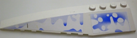 Lego Wedge 12 x 3 Left with Snow and Ice Pattern (Stickers) - Set 3538