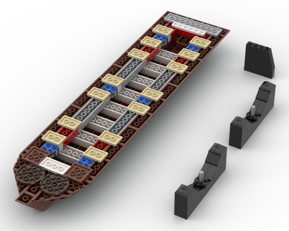 Lego *UPDATED* Black Seas Barracuda Extended Hull and Display