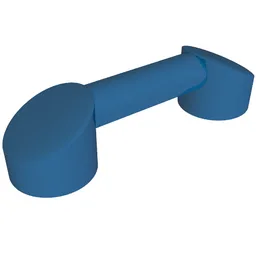Bar 1 x 3 (Radio Handle, Phone Handset) / Blue