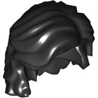 Lego Hair Mid-Length Wavy with Center Part and Sidelocks / Black