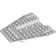Lego Wedge Plate Special 12 x 12 with 4 x 8 Recessed, Pin Holes / White