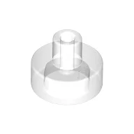 Tile Special Round 1 x 1 with Hollow Bar / Trans-Clear