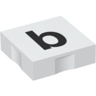 Lego Duplo Tile 2 x 2 with Lowercase 'b' Print