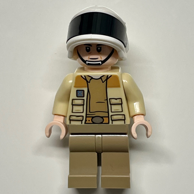 Lego Captain Antilles, Dark Tan Undershirt, Single Sided Head