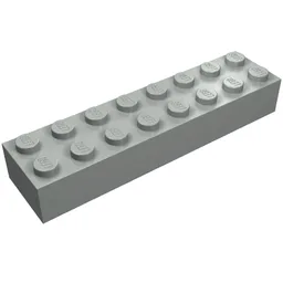 Brick 2 x 8 / Light Gray