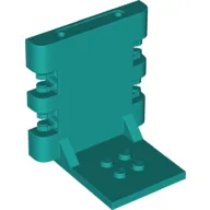 Hinge Bracket 4 x 5 x 5 Locking with 2 Fingers, Two on Each Side, 7 Teeth / Dark Turquoise