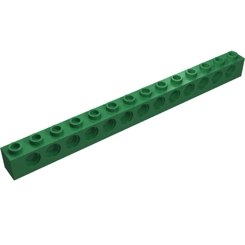 Lego Technic Brick 1 x 14 [13 Pin Holes] / Green