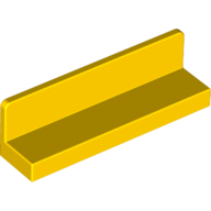 Lego Panel 1 x 4 x 1 with Rounded Corners [Thin Wall] / Yellow