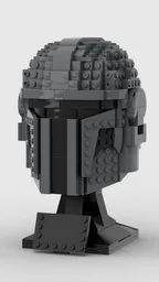 Mandalorian Helmet Statue MOC