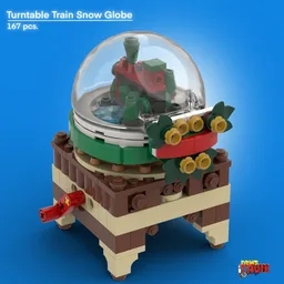Turntable Train Snow Globe