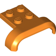 Lego Wheel Arch, Mudguard 3 x 4 with 2 x 2 Plate / Orange