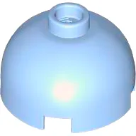 Brick, Round 2 x 2 Dome Top / Bright Light Blue