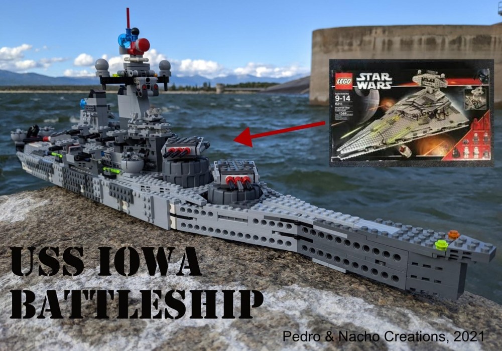 Lego USS Iowa Battleship (6211 alternate design)