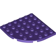 Plate Round Corner 6 x 6 / Dark Purple