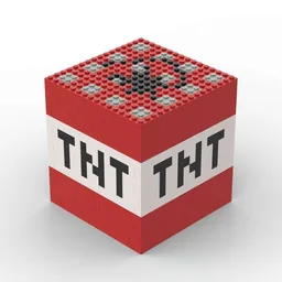 Large Computer Game Style TNT Block