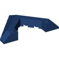 Lego Brick Wedged, Sloped 45° 6 x 8 with Pointed Cutout / Dark Blue