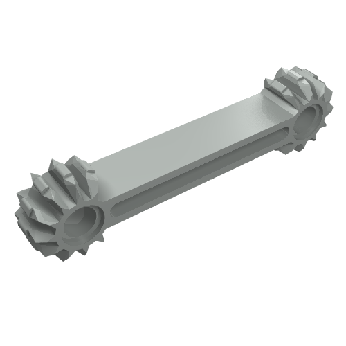 Lego Technic Arm 1 x 7 with 9 Tooth Double Bevel Gear Ends / Light Gray